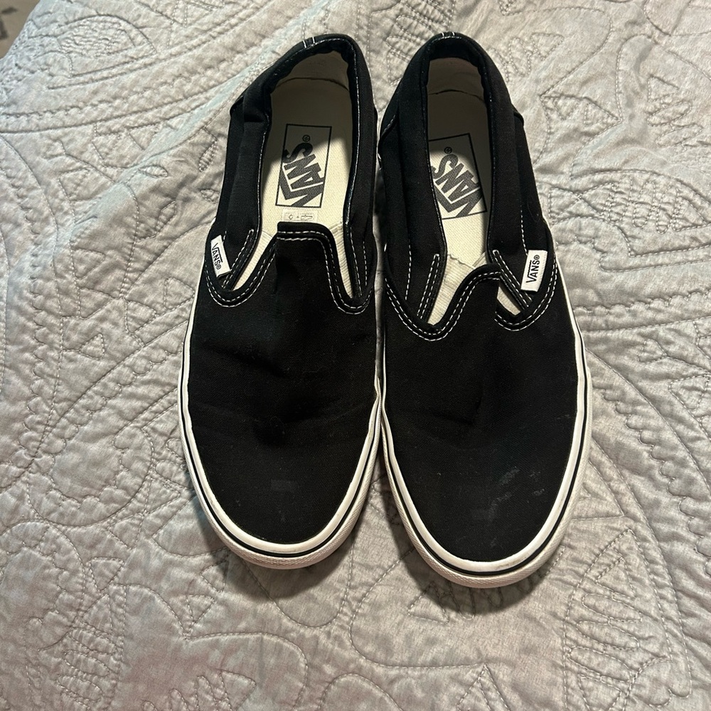 Black slip on vans